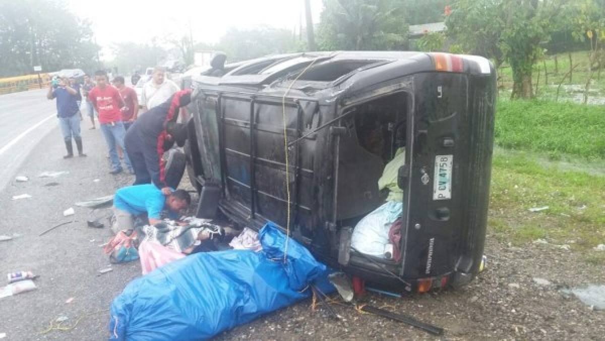 Una persona muerta y cuatro heridas deja accidente vial en carretera del norte