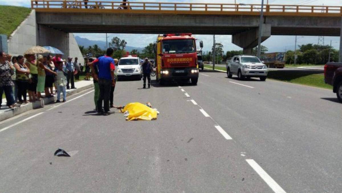 Hondureña muere atropellada en carretera del norte del país