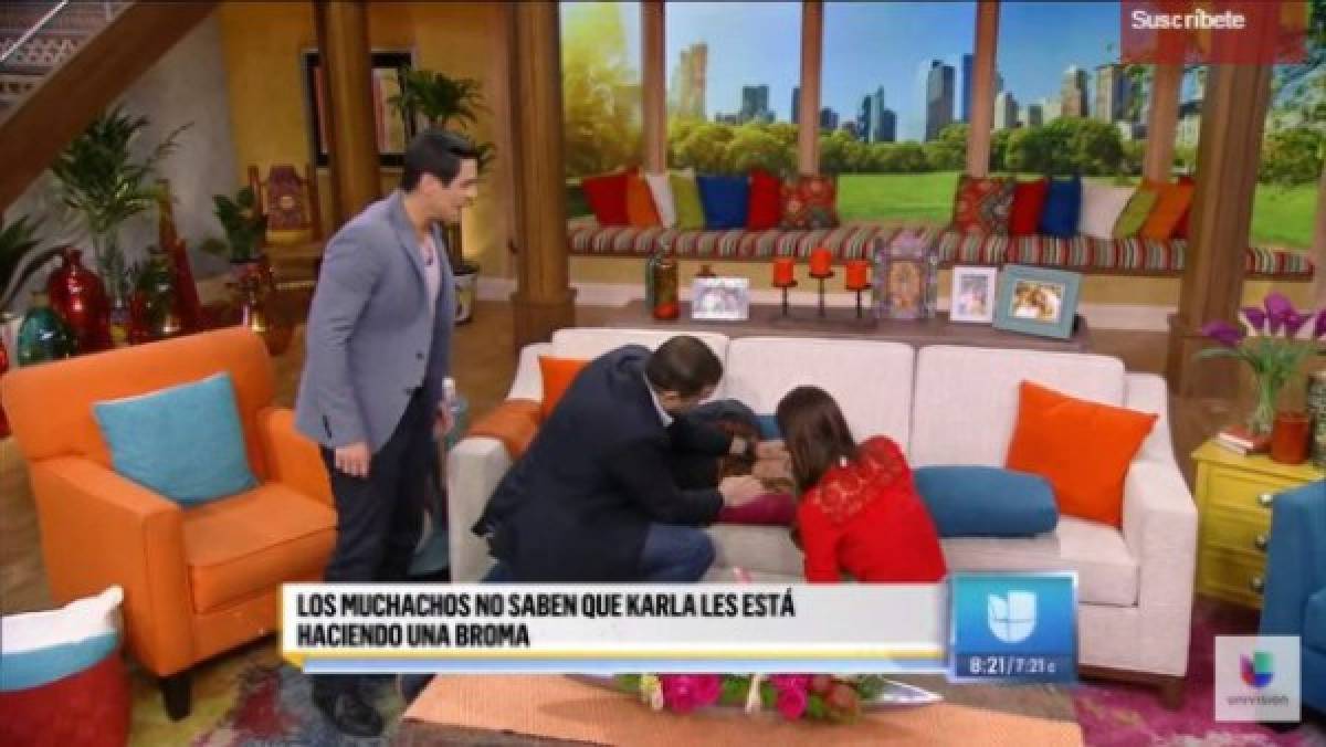 Presentadora de Univisión juega pesada broma a sus compañeros en programa en vivo