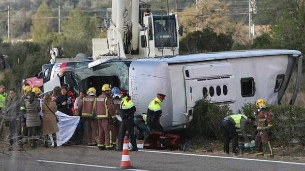 Catorce muertos en accidente de un autobús de estudiantes extranjeros en España