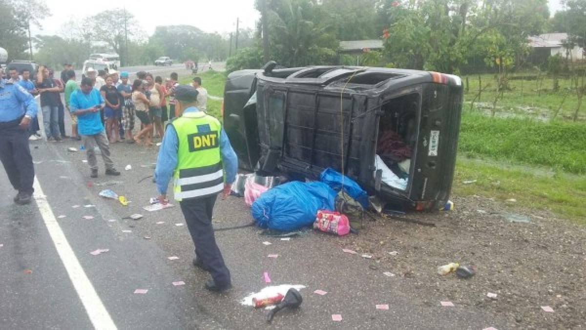 Una persona muerta y cuatro heridas deja accidente vial en carretera del norte