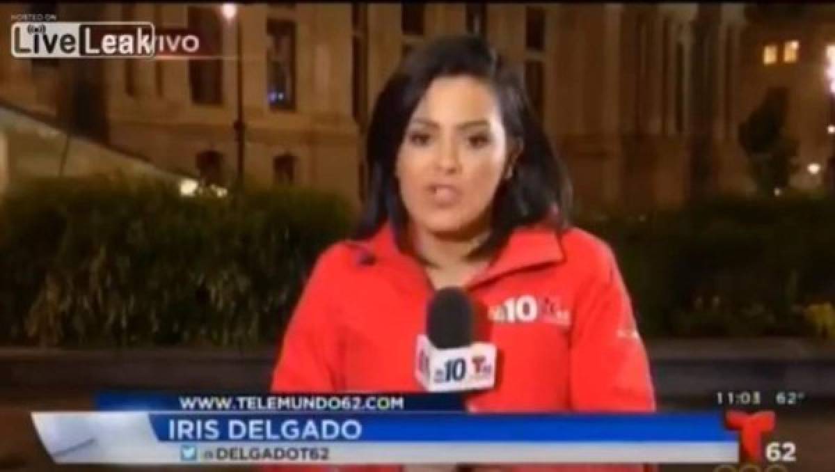 Mujer agrede a periodista de Telemundo cuando está transmitía en directo