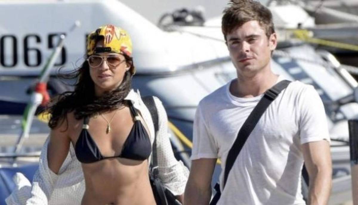 Captan a Zac Efron besando a Michelle Rodríguez