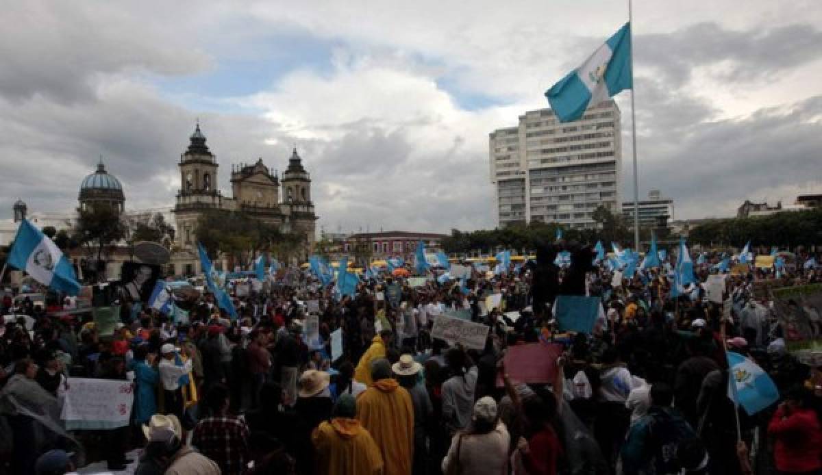 Mensajes contra la corrupción en Guatemala