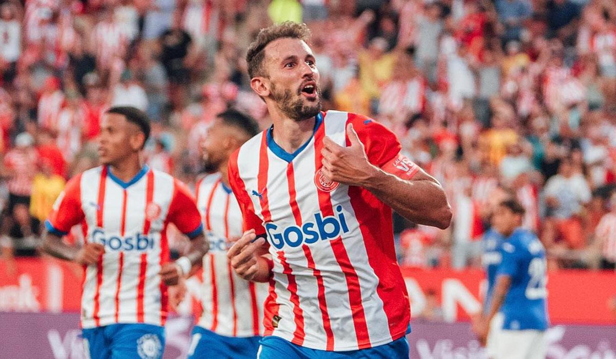 El uruguayo Stuani fue la figura al marcar un doblete en la goleada de 3-0 del Girona ante Getafe.