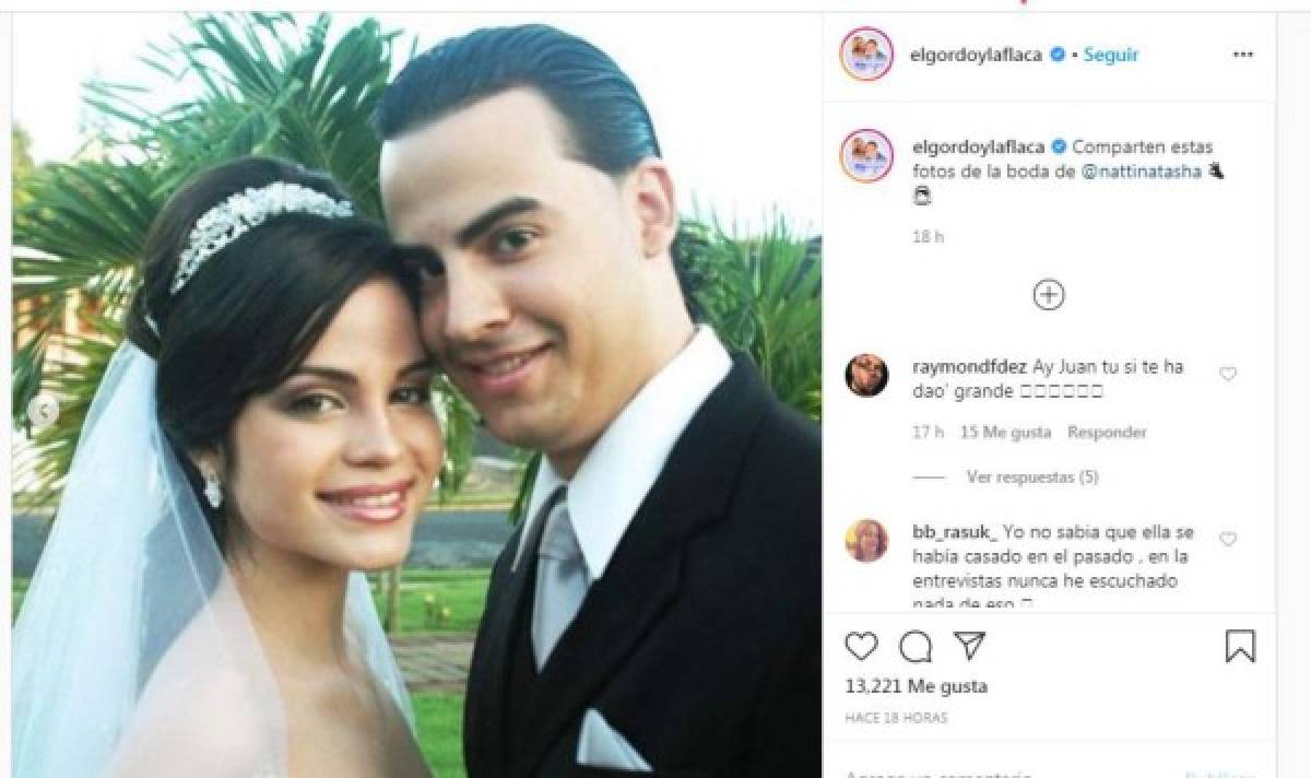 Filtran fotos del primer matrimonio de Natti Natasha  