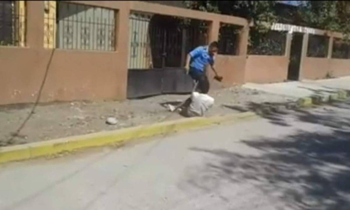 Honduras: Requerimiento Fiscal contra policía que pateó a un detenido en Valle