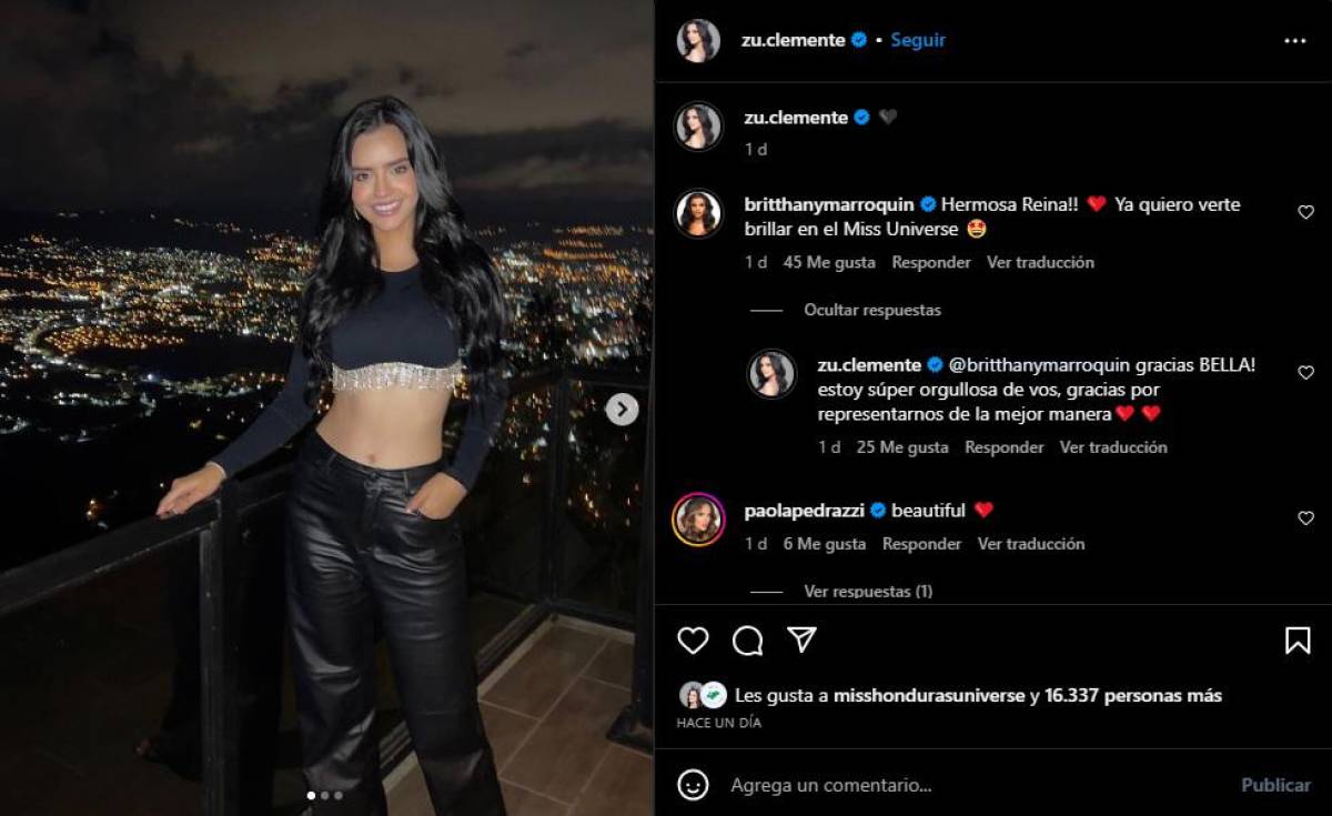 Miss Honduras Universo 2023 celebra el logro de Britthany Marroquín en el Miss Grand Internacional