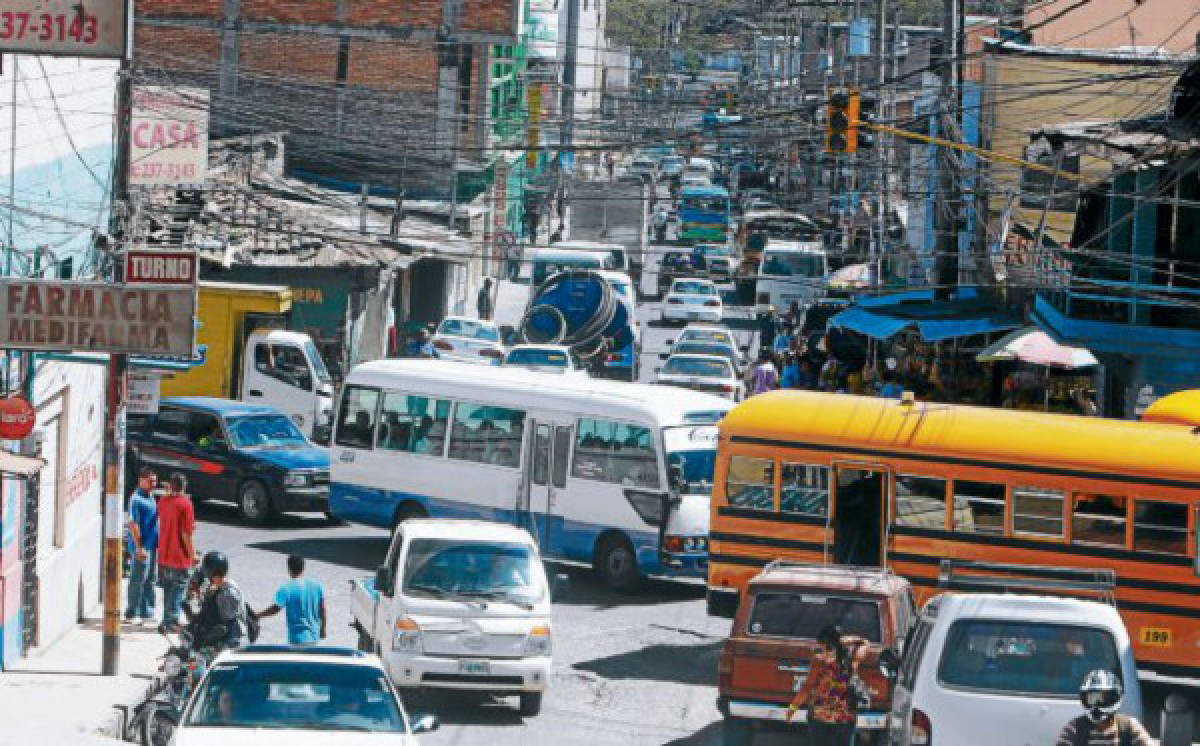 Permanente hora pico en capital de Honduras