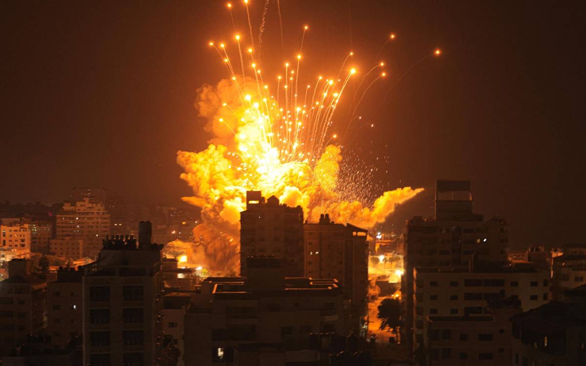 Un misil explotó en la ciudad de Gaza el pasado domingo 8 de octubre.