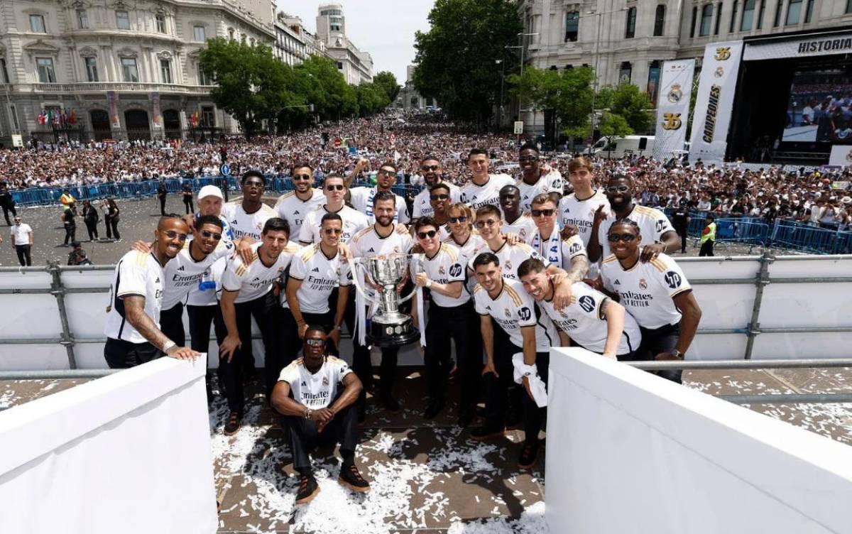 Petición a Modric y Mbappé ‘presente’: Así festejó Real Madrid su Liga Española número 36