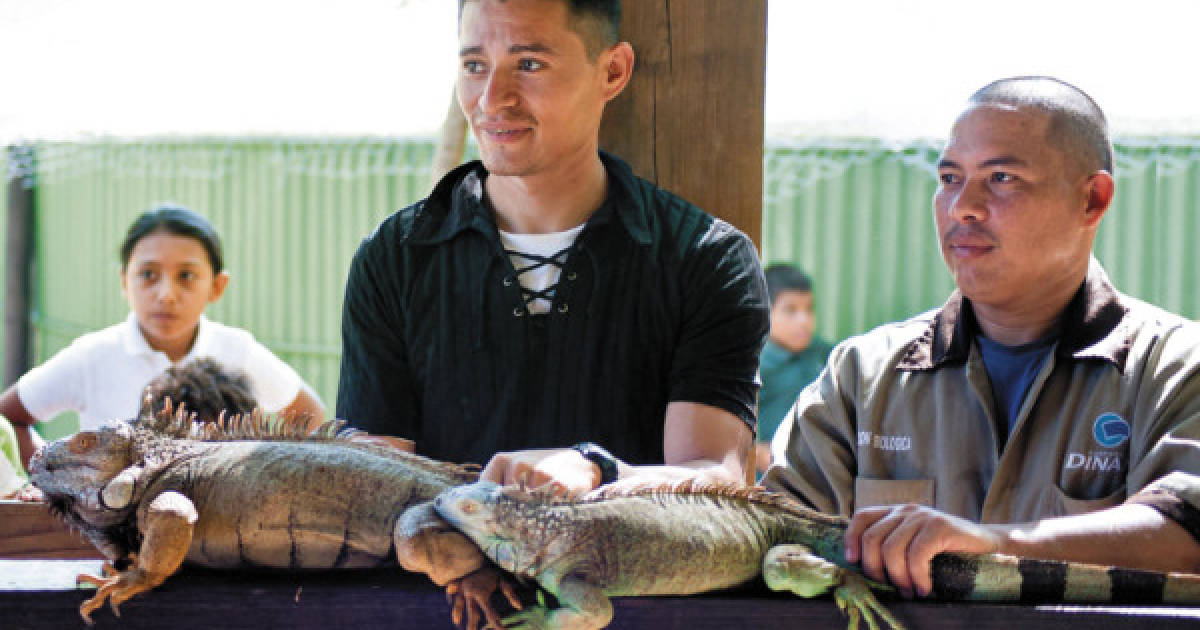 Liberan iguanas en la isla Zacate Grande