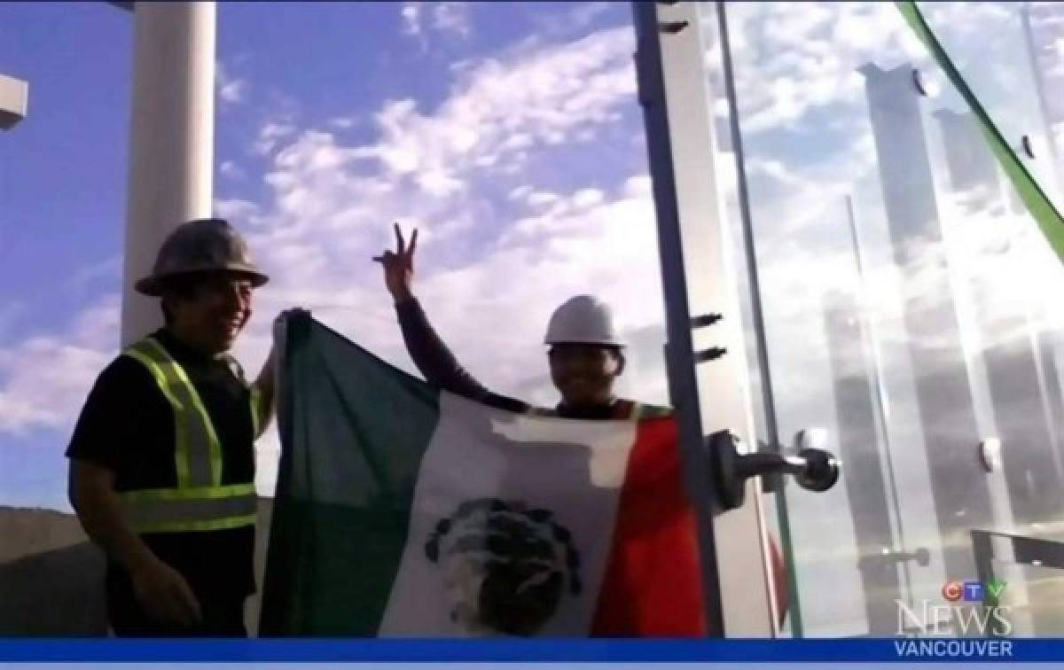 Cuelgan bandera mexicana sobre torre de Trump en Vancouver