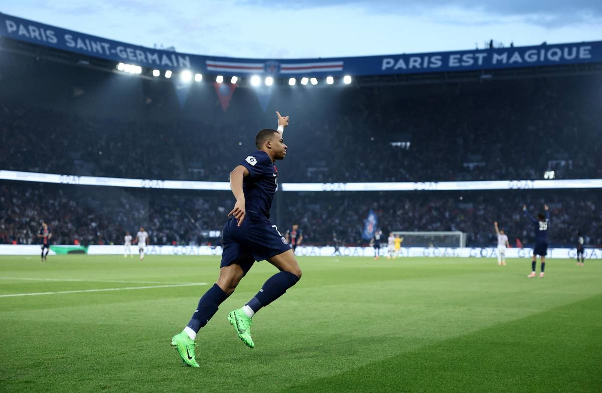 Celebración de Kylian Mbappé.