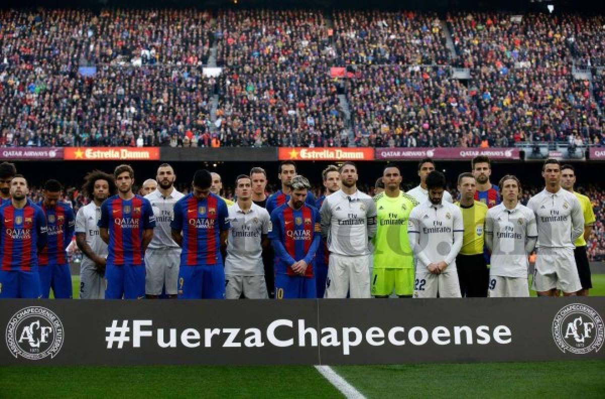 Video: #FuerzaChapecoense, el homenaje del Barcelona-Real Madrid a las víctimas de la tragedia