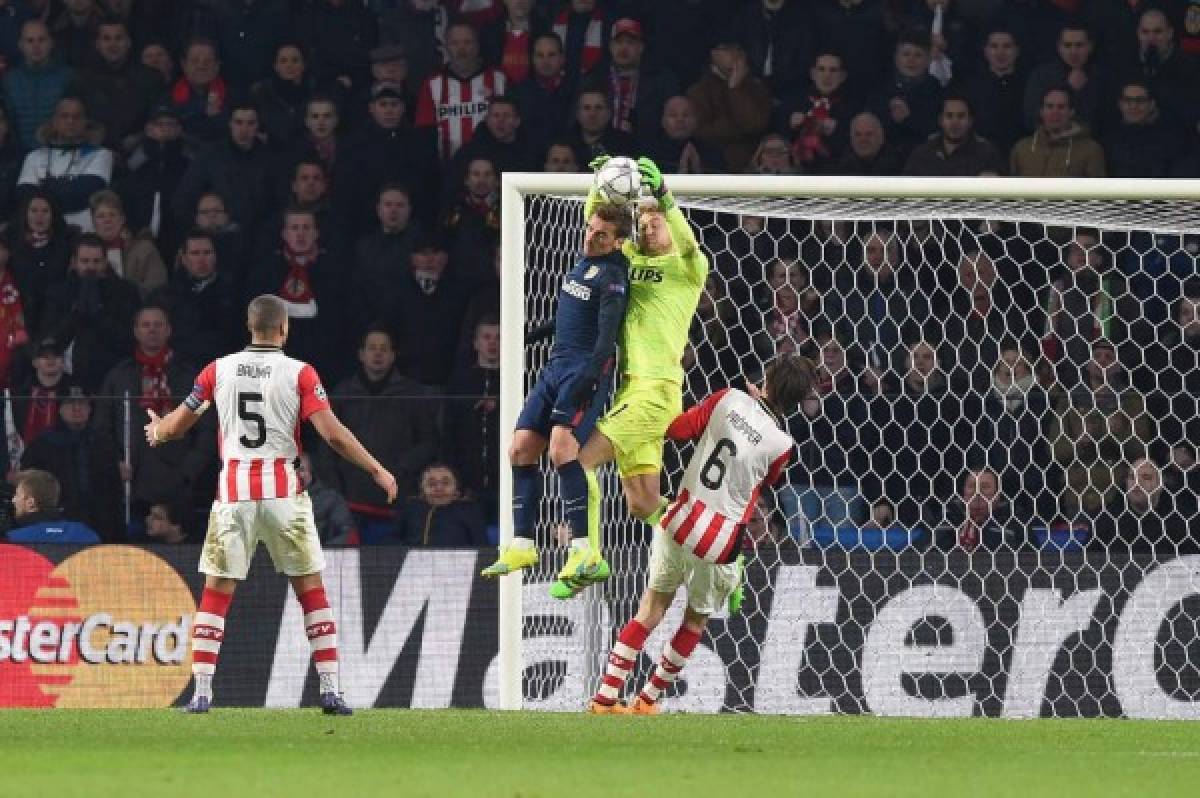 El PSV frena a un Atlético falto de puntería en octavos de final de la Champions League