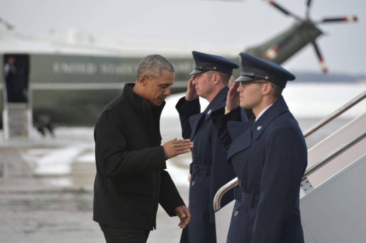 Obama recordó a Trump y a los republicanos que Putin no está en su 'equipo' y les recomendó que confíen en los servicios de inteligencia de EEUU. Foto AFP.