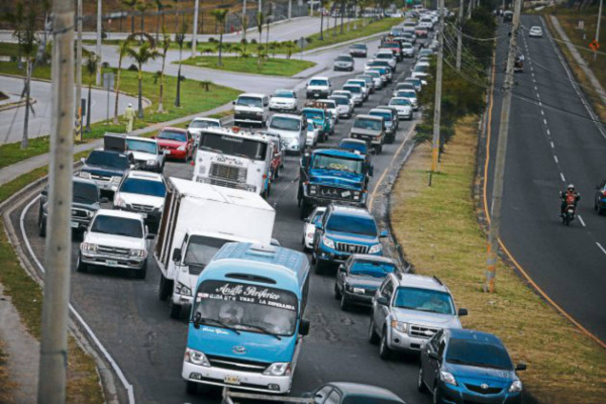 Permanente hora pico en capital de Honduras