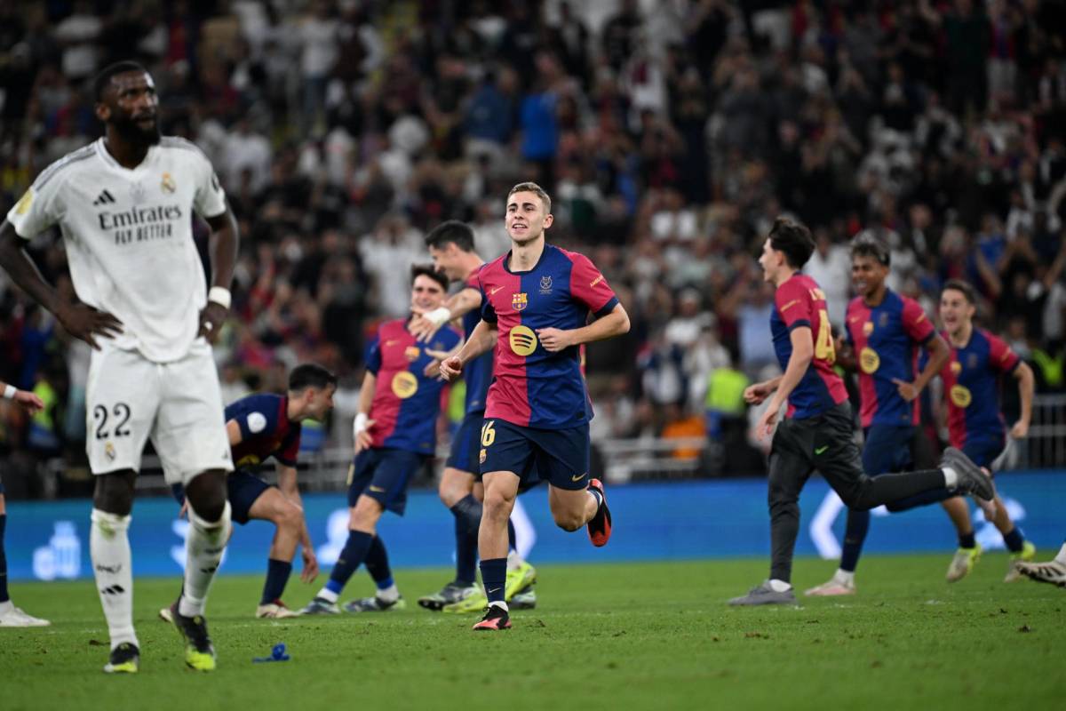 Las tristes imágenes de Real Madrid tras ser goleado por el Barcelona en final de Supercopa