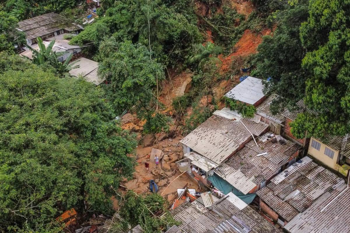 Imagen aérea de la zona devastada por el temporal.