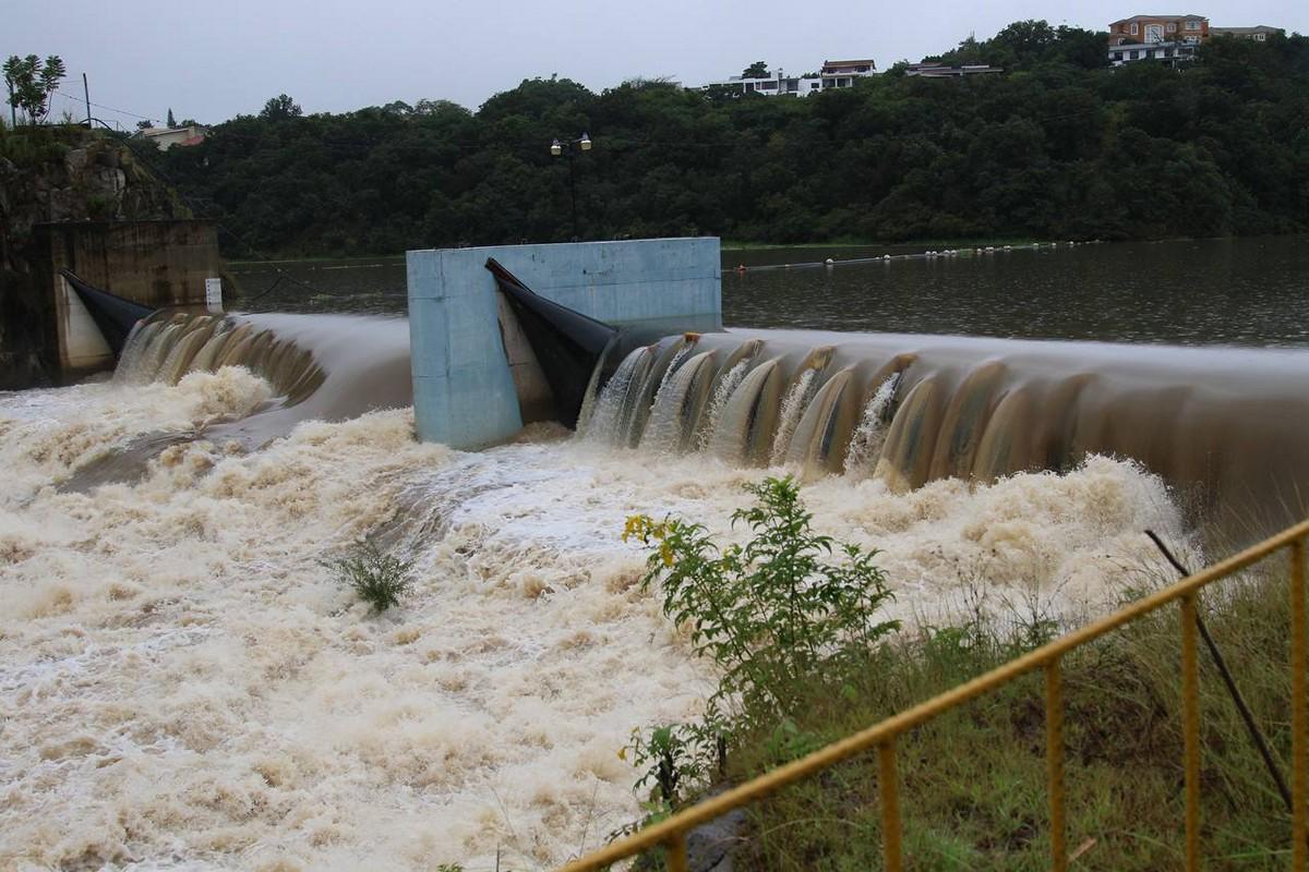 Así está la represa Los Laureles tras lluvias dejadas por la tormenta Sara