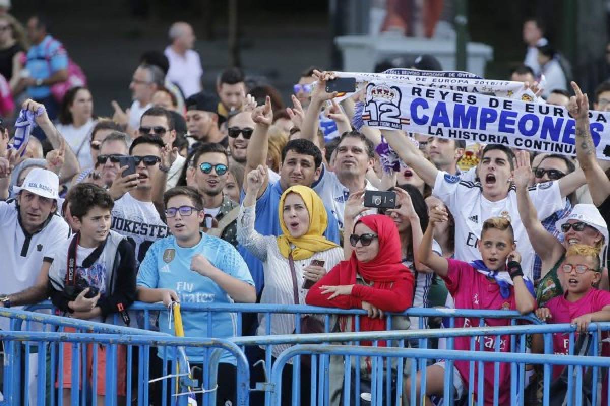 Real Madrid festeja con sus seguidores la obtención de la Duodécima Champions League