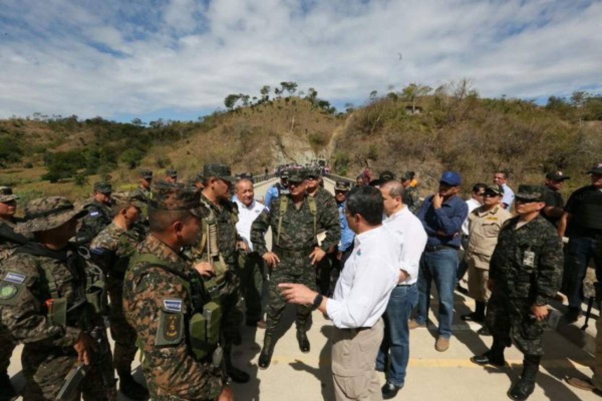 Presidente Hernández reconoce esfuerzos de Fuerza Binacional contra crimen organizado