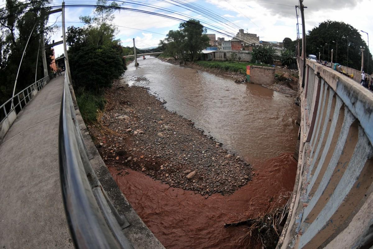 Así se encuentra el nivel del río Choluteca tras recientes lluvias