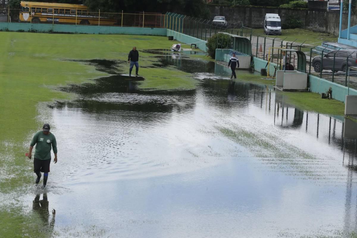 Inundado se encuentra estadio Rubén Deras de Choloma previo a final de Liga de Ascenso