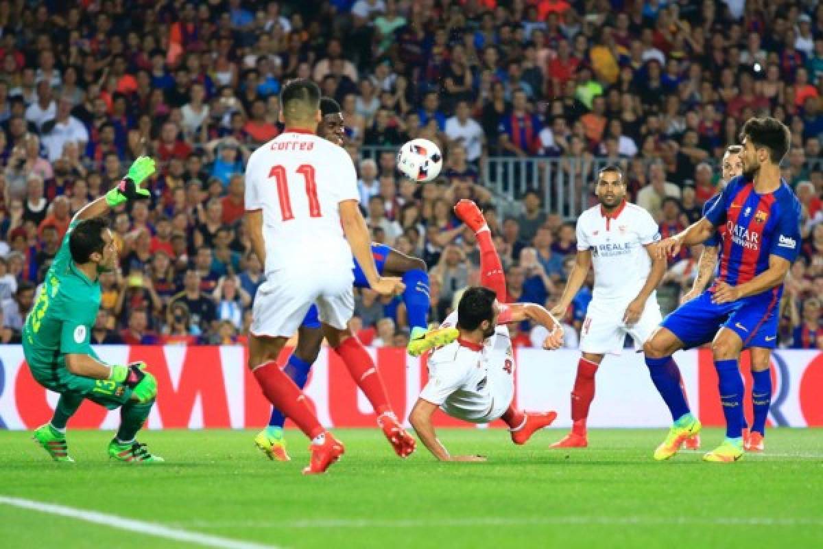 Barcelona gana 3-0 a Sevilla y se adjudica la Supercopa de España de fútbol