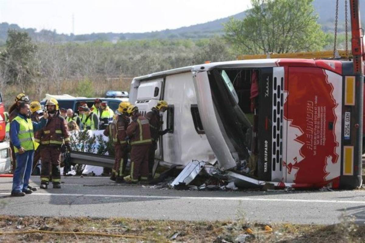 Catorce muertos en accidente de un autobús de estudiantes extranjeros en España