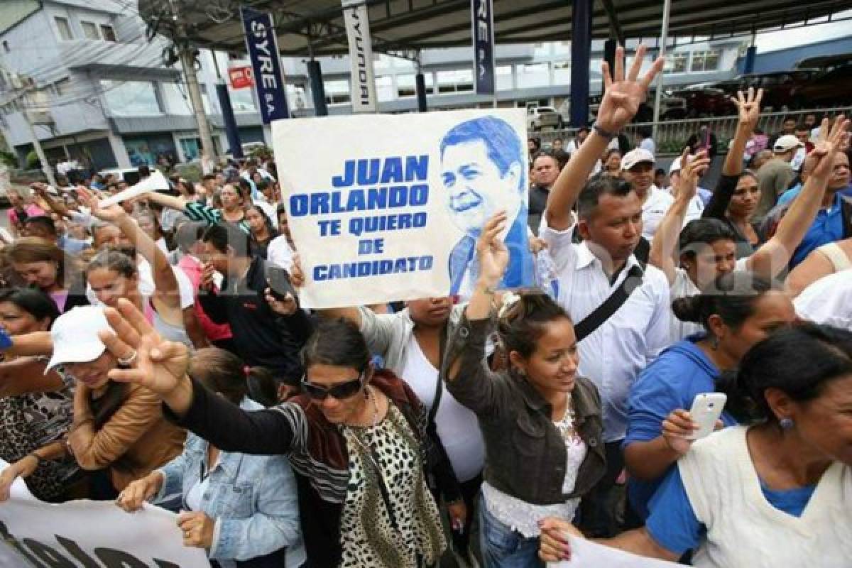 Nacionalistas celebran inscripción de Juan Orlando como candidato a la presidencia