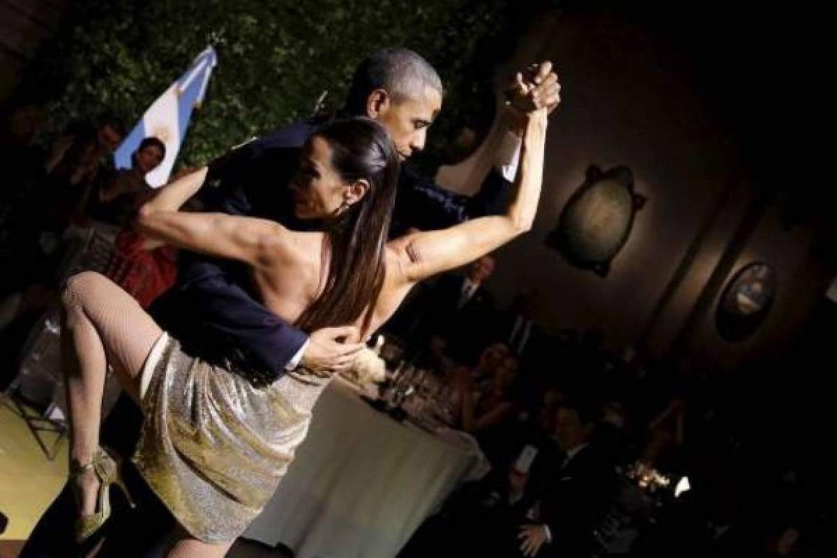 Los Obama bailan tango en Argentina