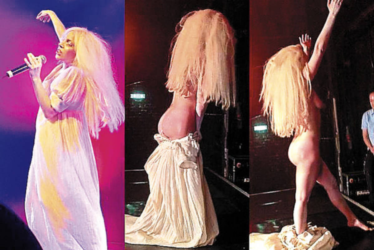 Gaga queda totalmente desnuda en show