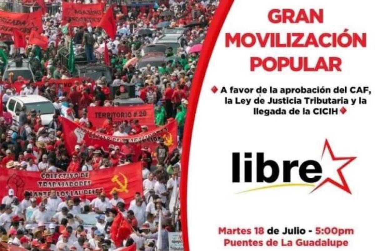 Libre y sociedad civil convocan a marchas simultáneas para exigir la instalación de la CICIH