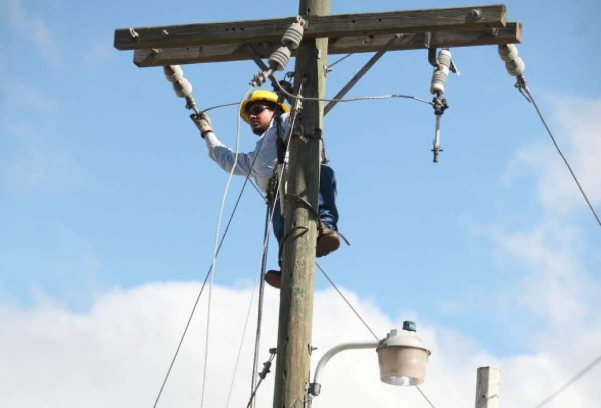 Colonias sin energía este viernes en Tegucigalpa y San Pedro Sula