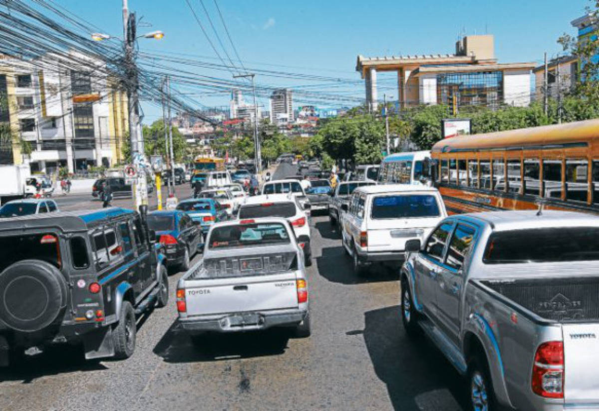 Permanente hora pico en capital de Honduras