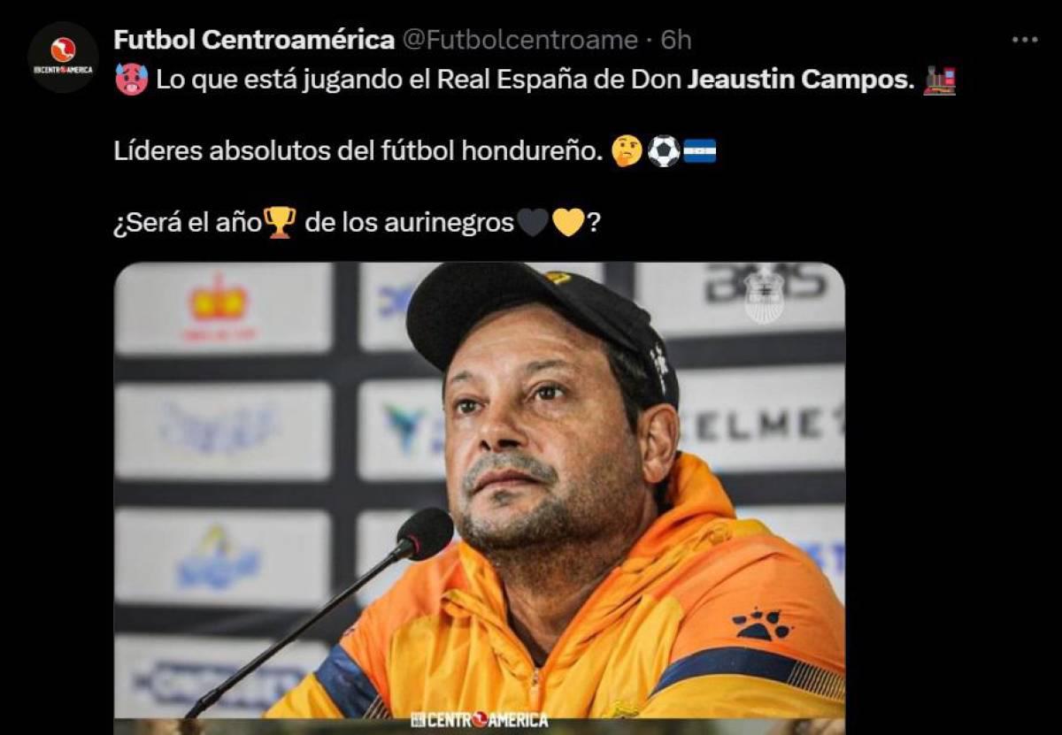 ¡Se deshacen en elogios! Prensa reacciona al trabajo de Jeaustin Campos al frente de Real España