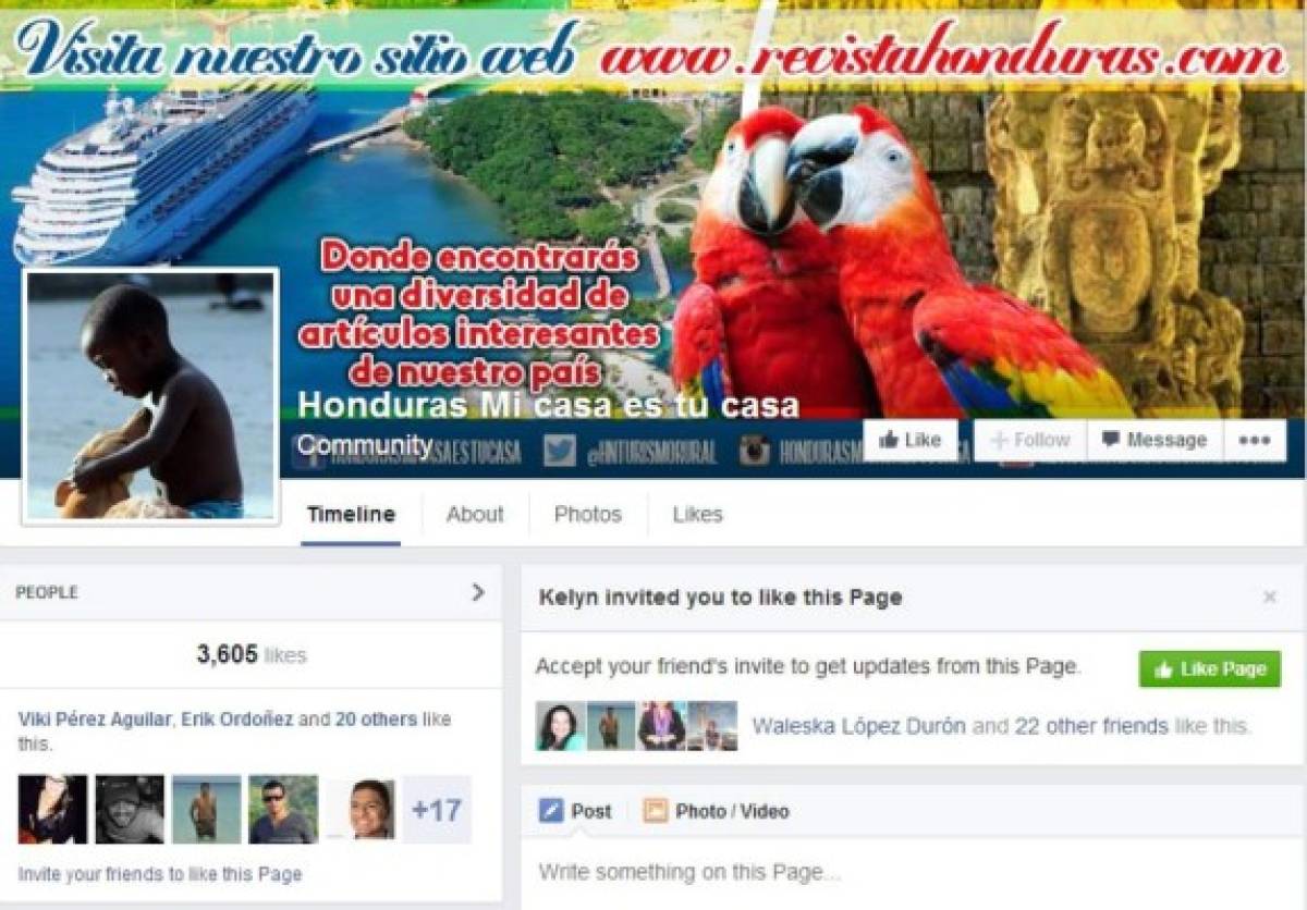 Embajadores de Honduras en Facebook