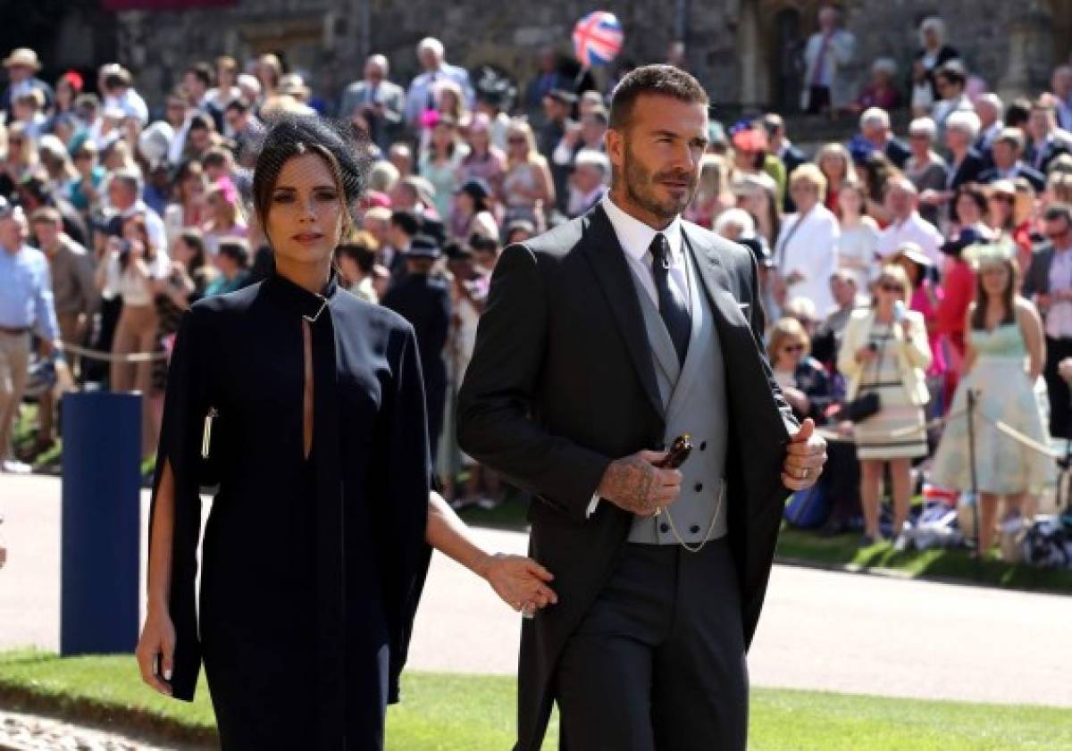 David y Victoria Beckham no decepcionan en la boda del príncipe Harry y Meghan