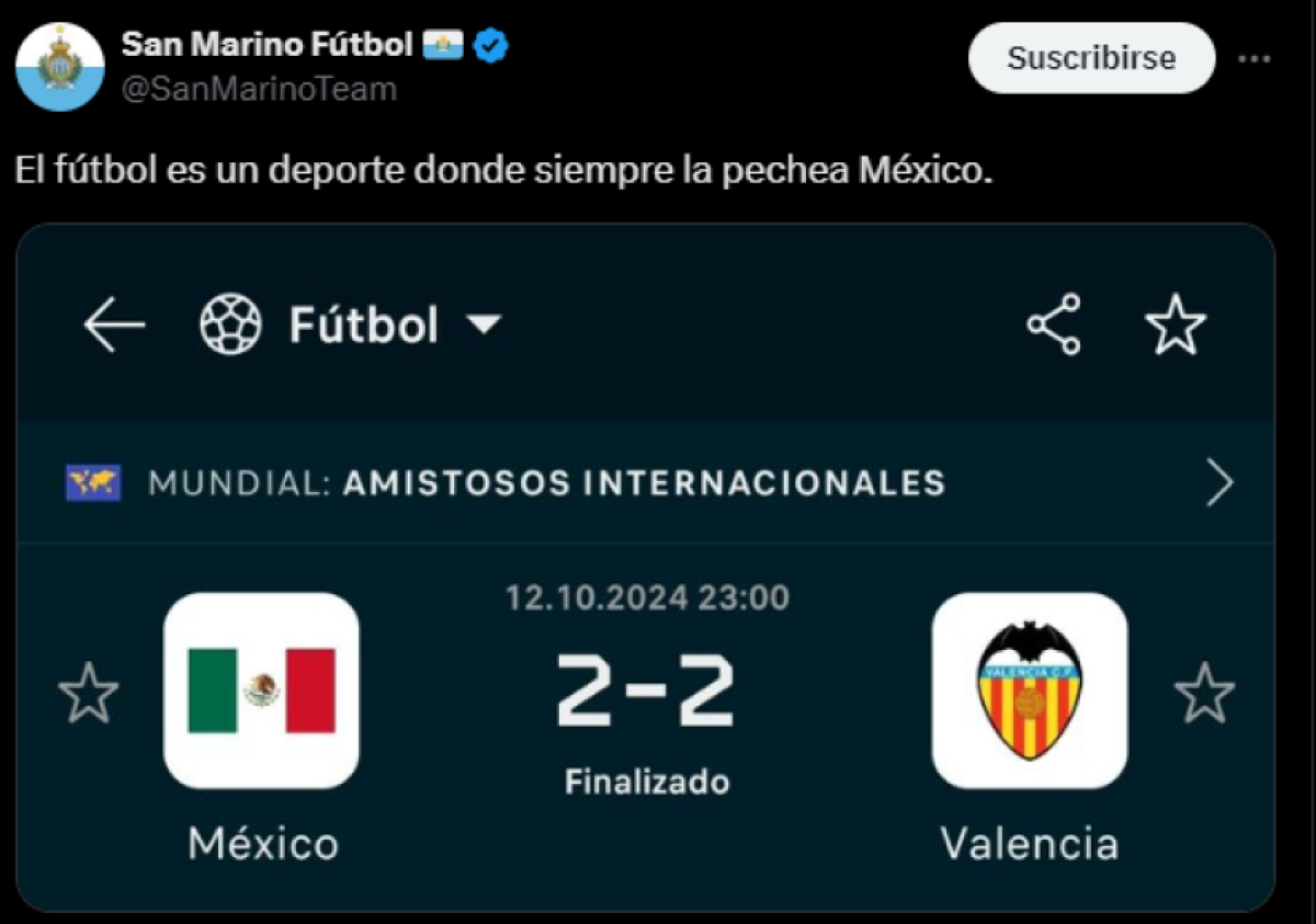 Memes destruyen a México tras no poder ante los suplentes de Valencia en amistoso