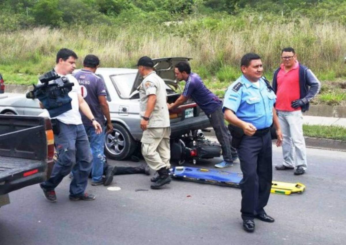 Policía Tigre es atropellado con todo y motocicleta en el anillo periférico