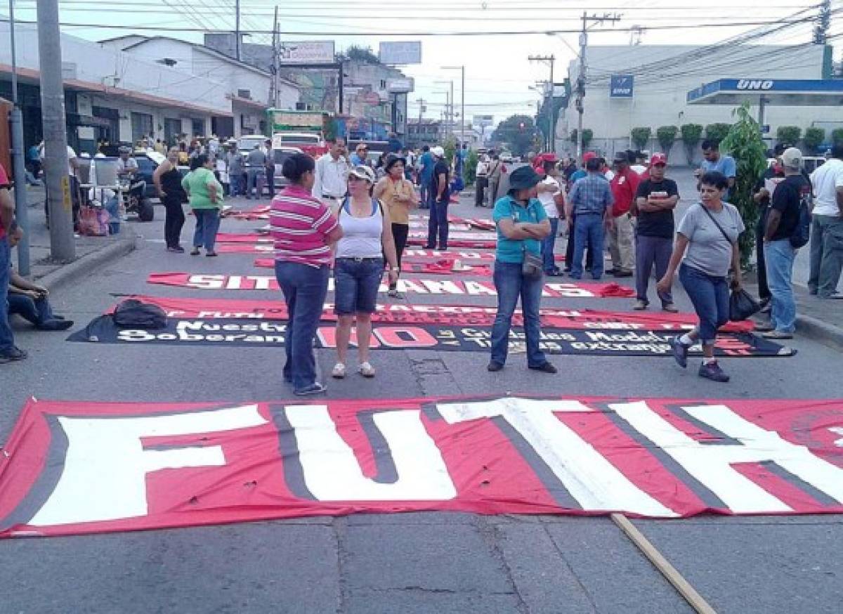 La marcha de los trabajadores hondureños en fotos