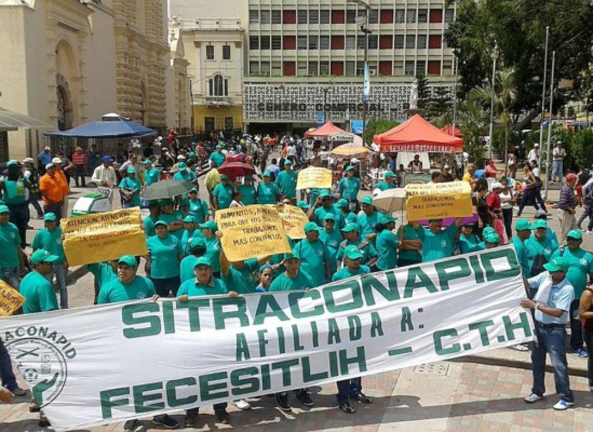 Concurrida afluencia obrera en el Día del Trabajo en la capital hondureña