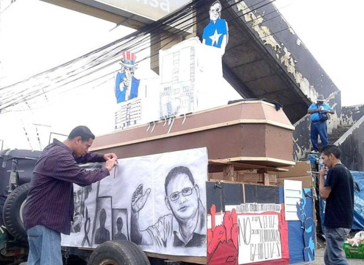 La marcha de los trabajadores hondureños en fotos