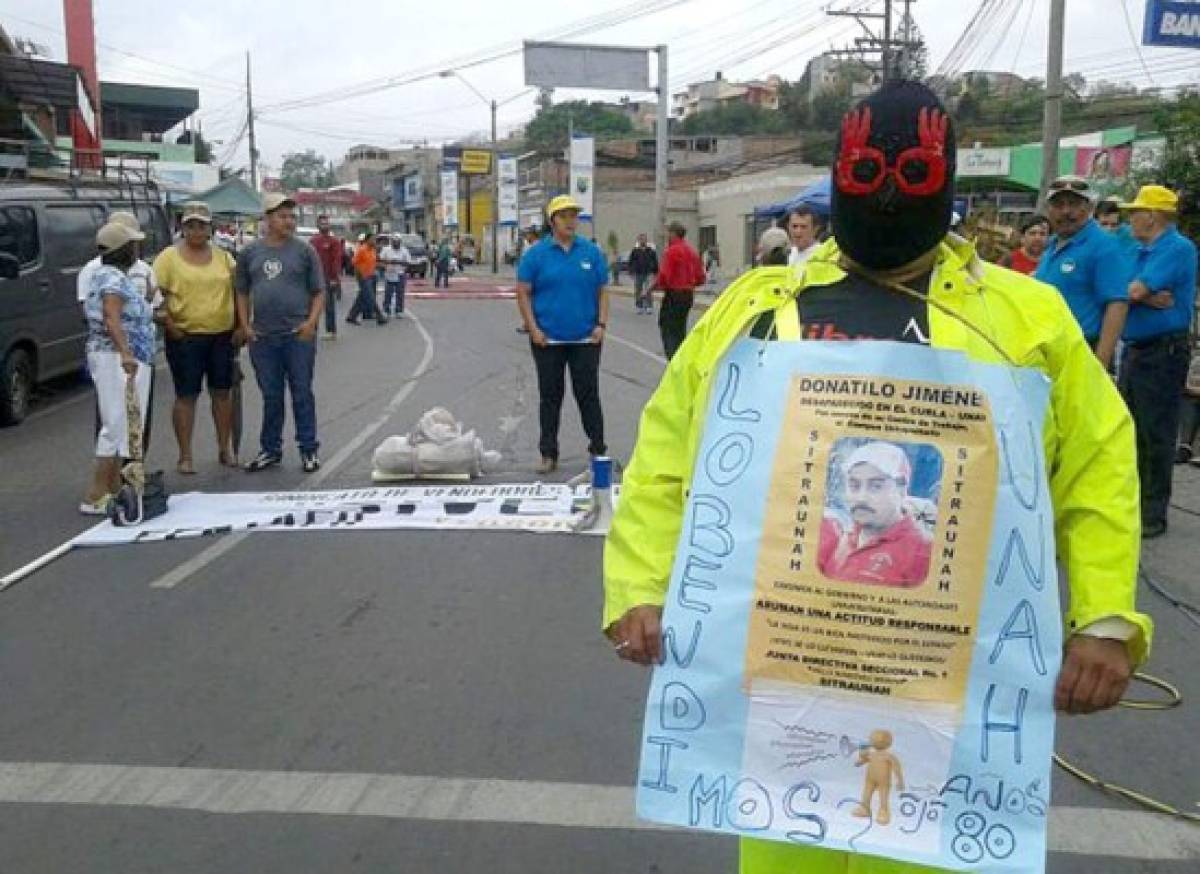 La marcha de los trabajadores hondureños en fotos