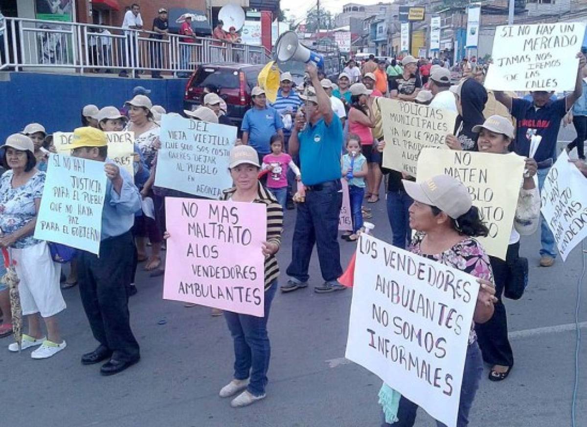 La marcha de los trabajadores hondureños en fotos