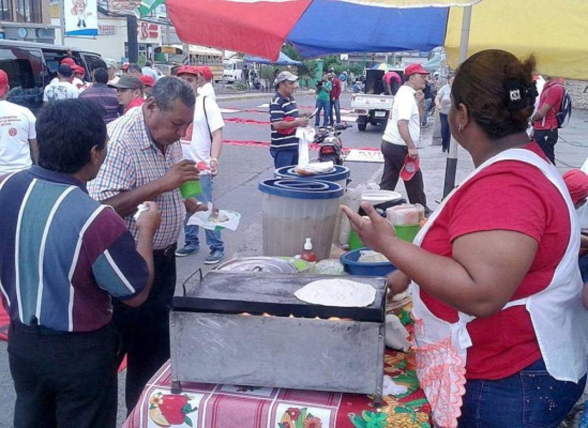 La marcha de los trabajadores hondureños en fotos