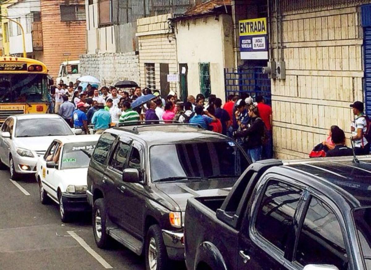 A contrarreloj, capitalinos reclaman placas en el Registro Vehicular