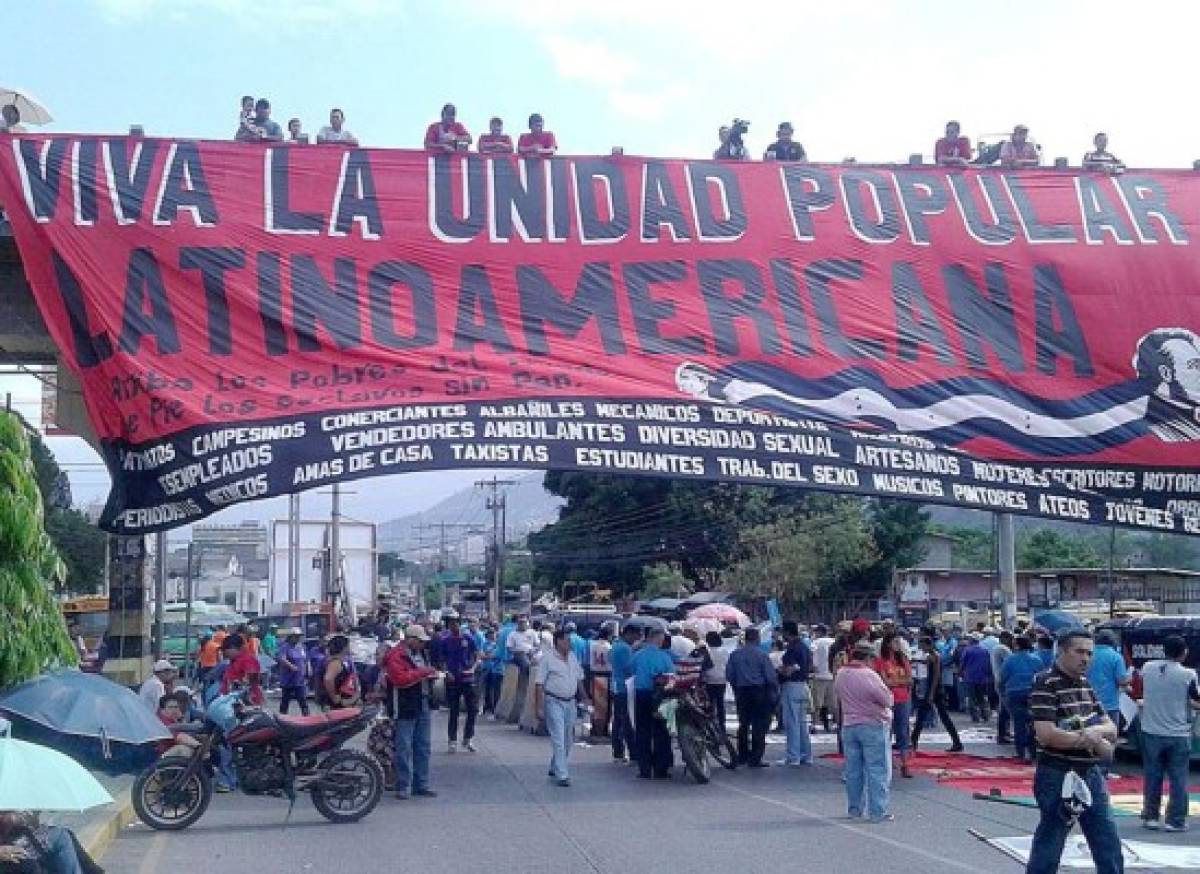 La marcha de los trabajadores hondureños en fotos